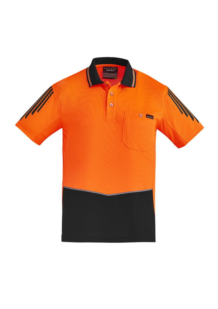 Mens Hi Vis Flux Short Sleeve Polo - Image 8