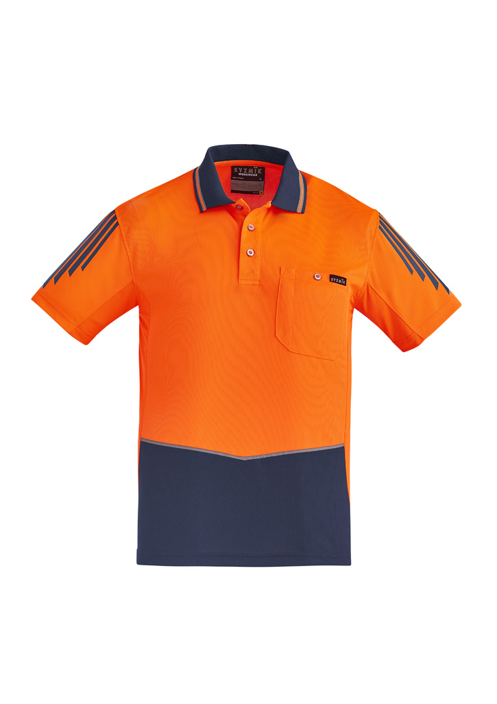 Mens Hi Vis Flux Short Sleeve Polo - Image 4