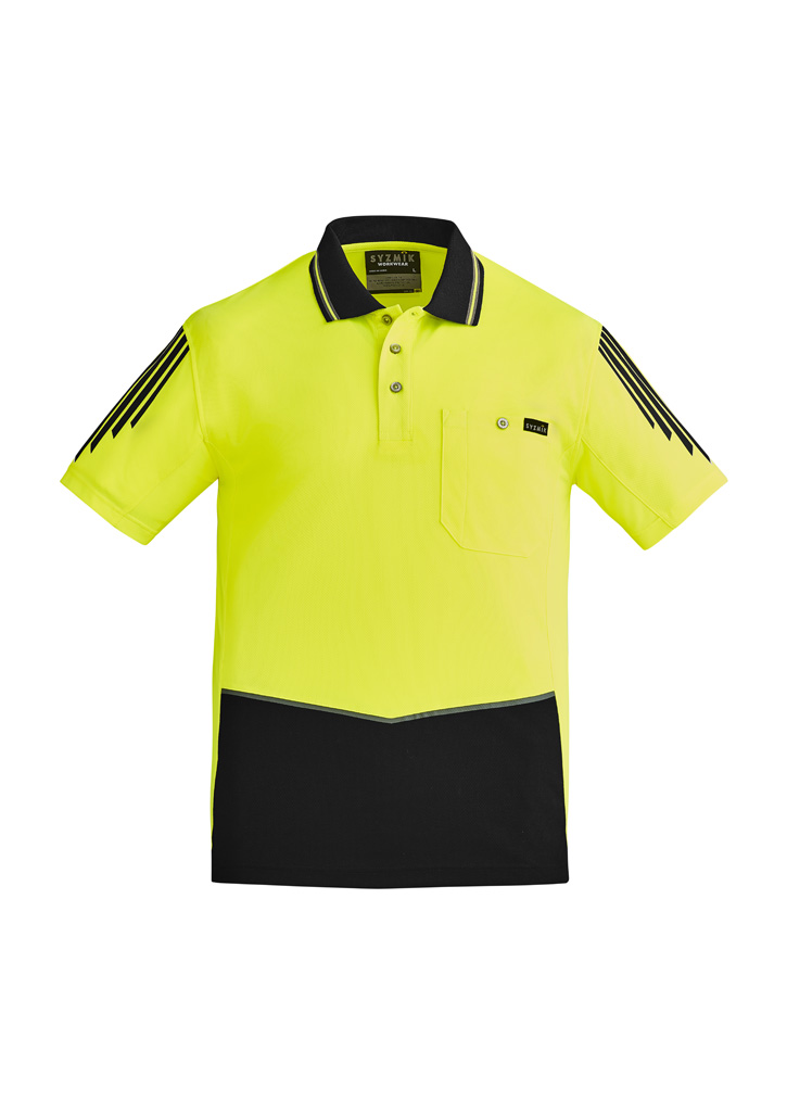 Mens Hi Vis Flux Short Sleeve Polo - Image 6
