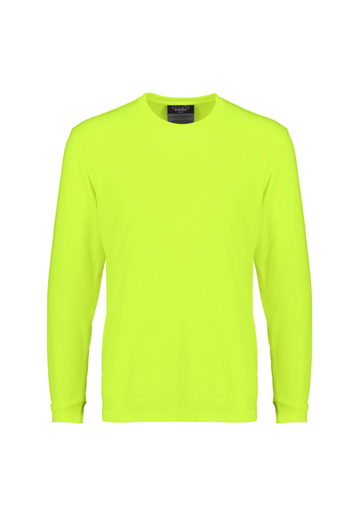 Mens Hi Vis Long Sleeve Tee - Image 5