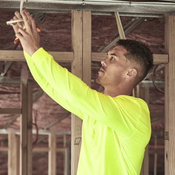 Mens Hi Vis Long Sleeve Tee