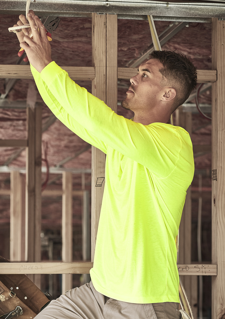 Mens Hi Vis Long Sleeve Tee