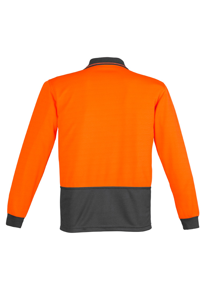 Mens Hi Vis Comfort Back Long Sleeve Polo - Image 9
