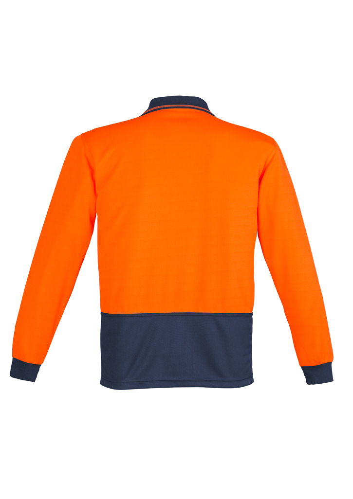 Mens Hi Vis Comfort Back Long Sleeve Polo - Image 5