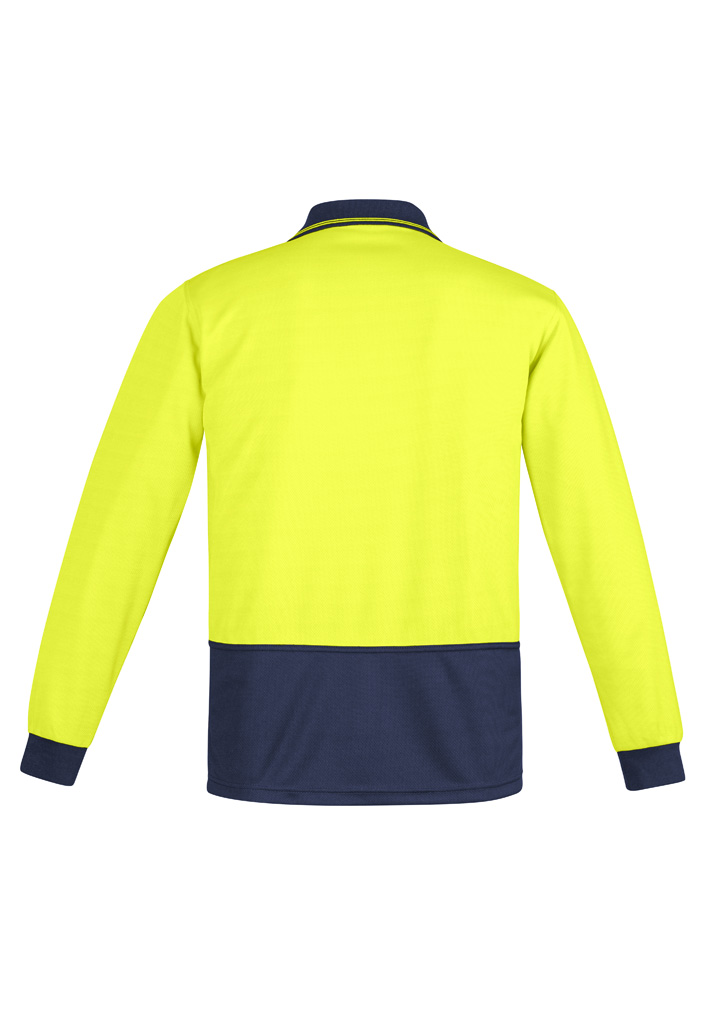 Mens Hi Vis Comfort Back Long Sleeve Polo - Image 3