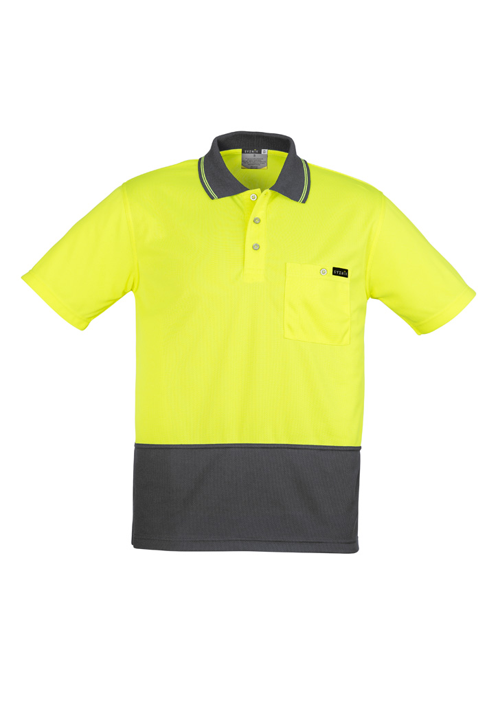 Mens Hi Vis Comfort Back Short Sleeve Polo - Image 4