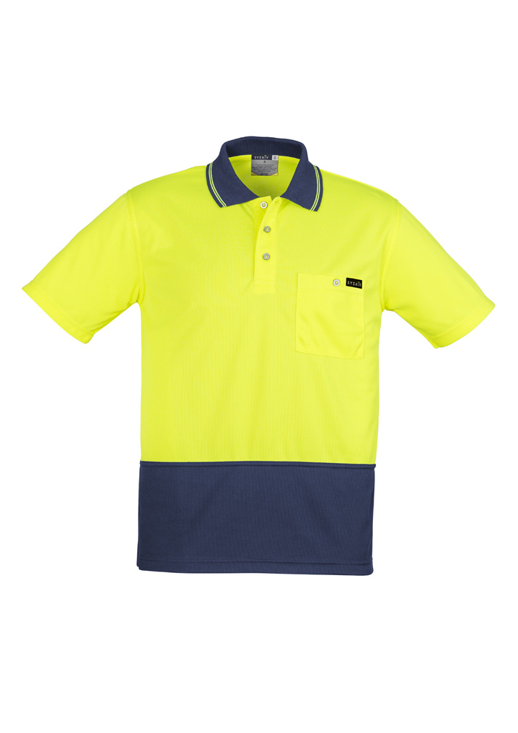 Mens Hi Vis Comfort Back Short Sleeve Polo - Image 6