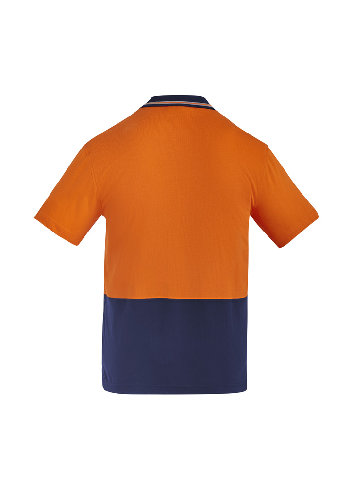 Mens Hi Vis Cotton Short Sleeve Polo - Image 3