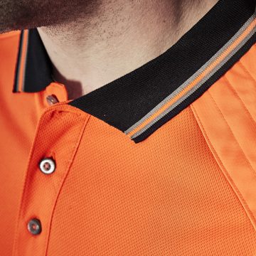 Mens Hi Vis Reinforced Squad Short Sleeve Polo
