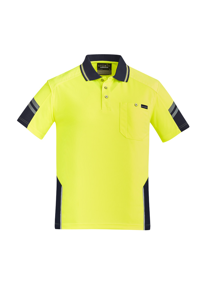 Mens Hi Vis Reinforced Squad Short Sleeve Polo - Image 6
