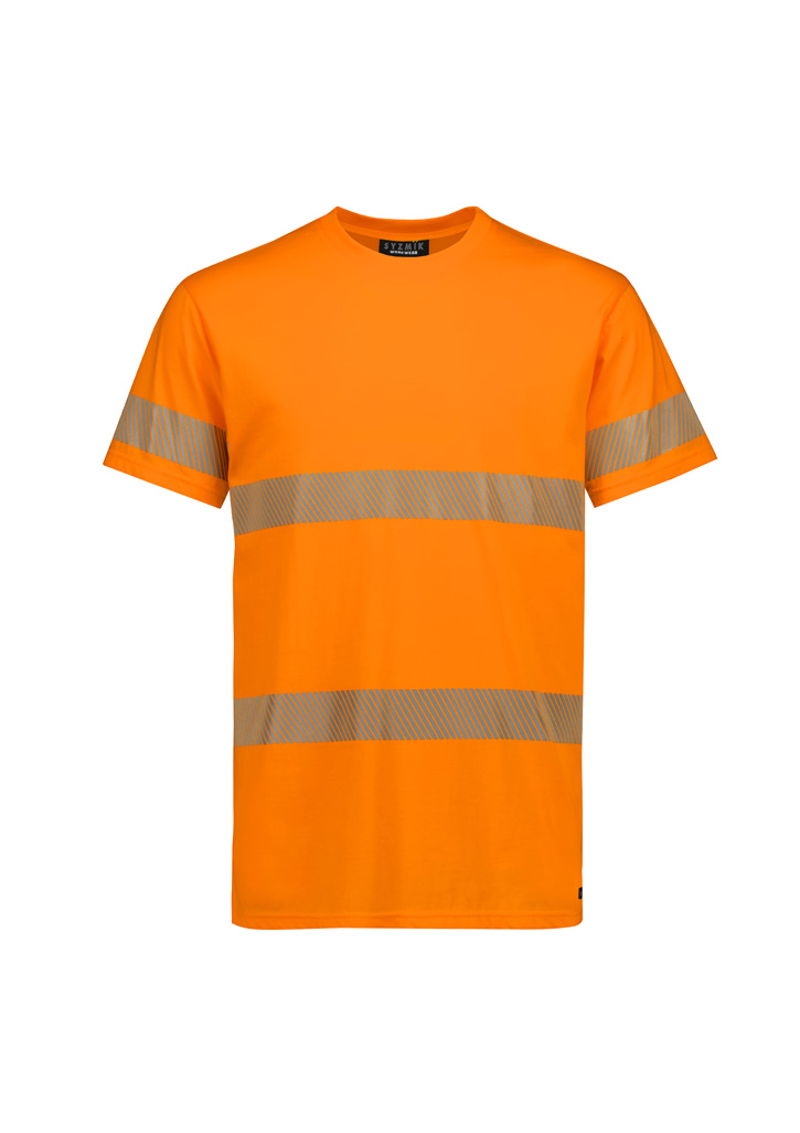 Mens Hi Vis Segmented Tape Cotton Tee - Image 5