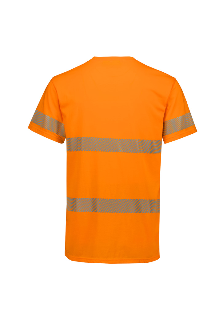 Mens Hi Vis Segmented Tape Cotton Tee - Image 6