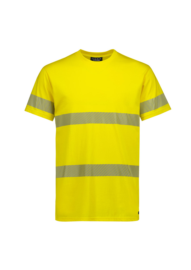 Mens Hi Vis Segmented Tape Cotton Tee - Image 7