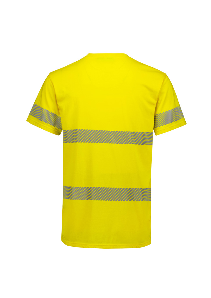 Mens Hi Vis Segmented Tape Cotton Tee - Image 8
