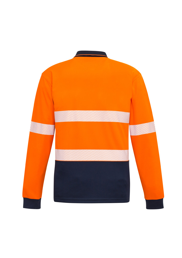 Unisex Hi Vis Segmented Tape Long Sleeve Polo - Image 5