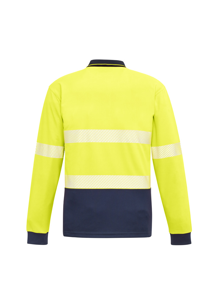Unisex Hi Vis Segmented Tape Long Sleeve Polo - Image 7