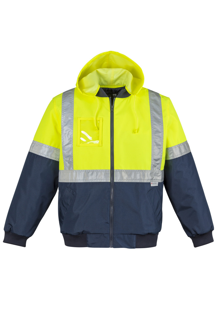 Mens Hi Vis Quilted Flying Jacket - Image 3