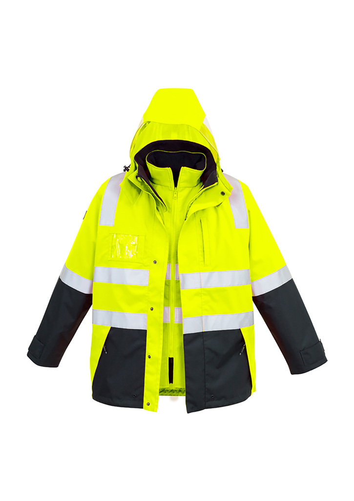 Mens Hi Vis 4 In 1 Waterproof Jacket - Image 5