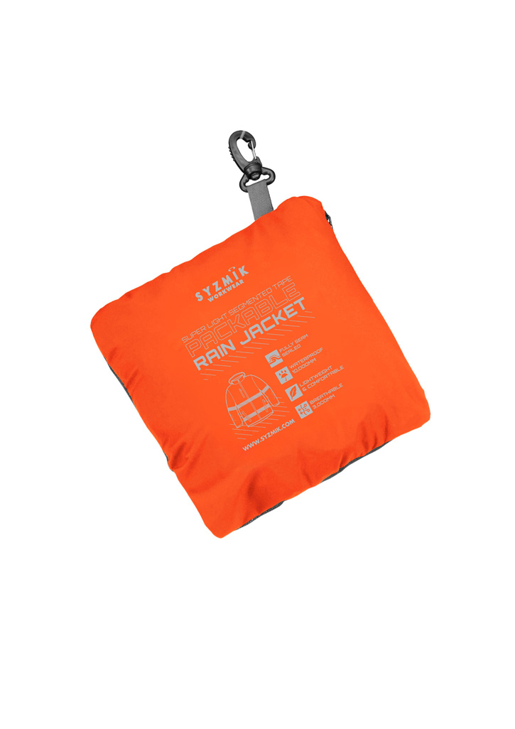 Unisex Super Light Segmented Tape Packable Rain Jacket - Image 9