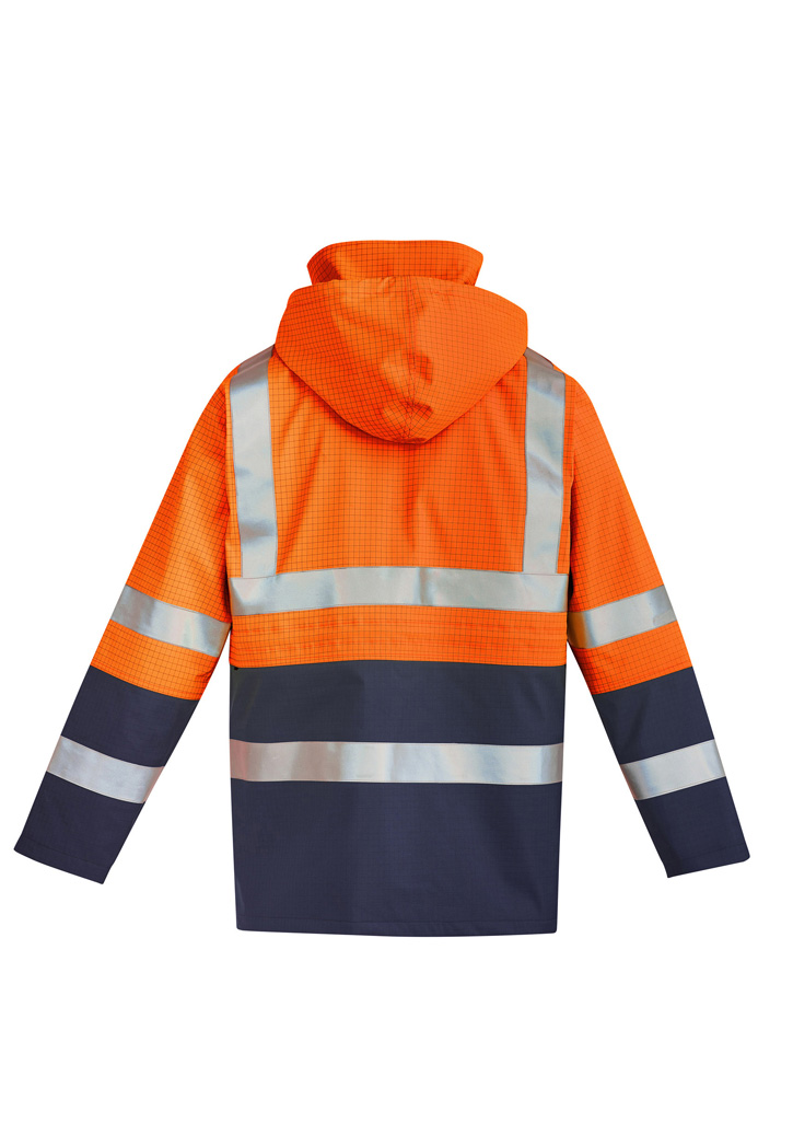 Mens Orange Flame Arc Rated Antistatic Waterproof Jacket - Image 11