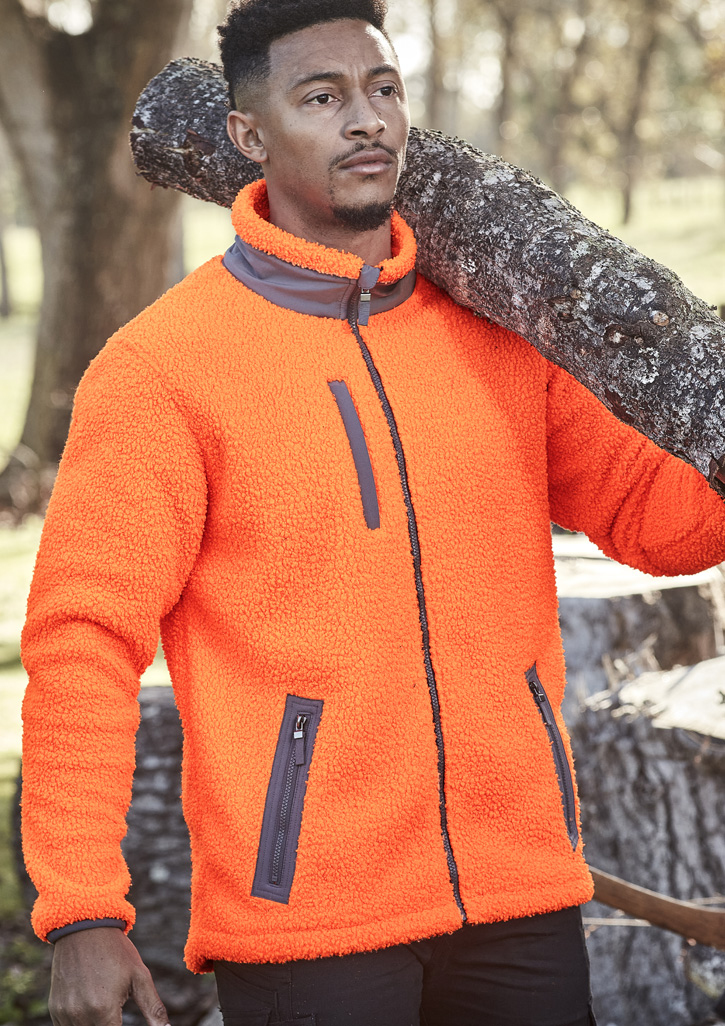 Unisex Streetworx Full Zip Sherpa Fleece - Image 4