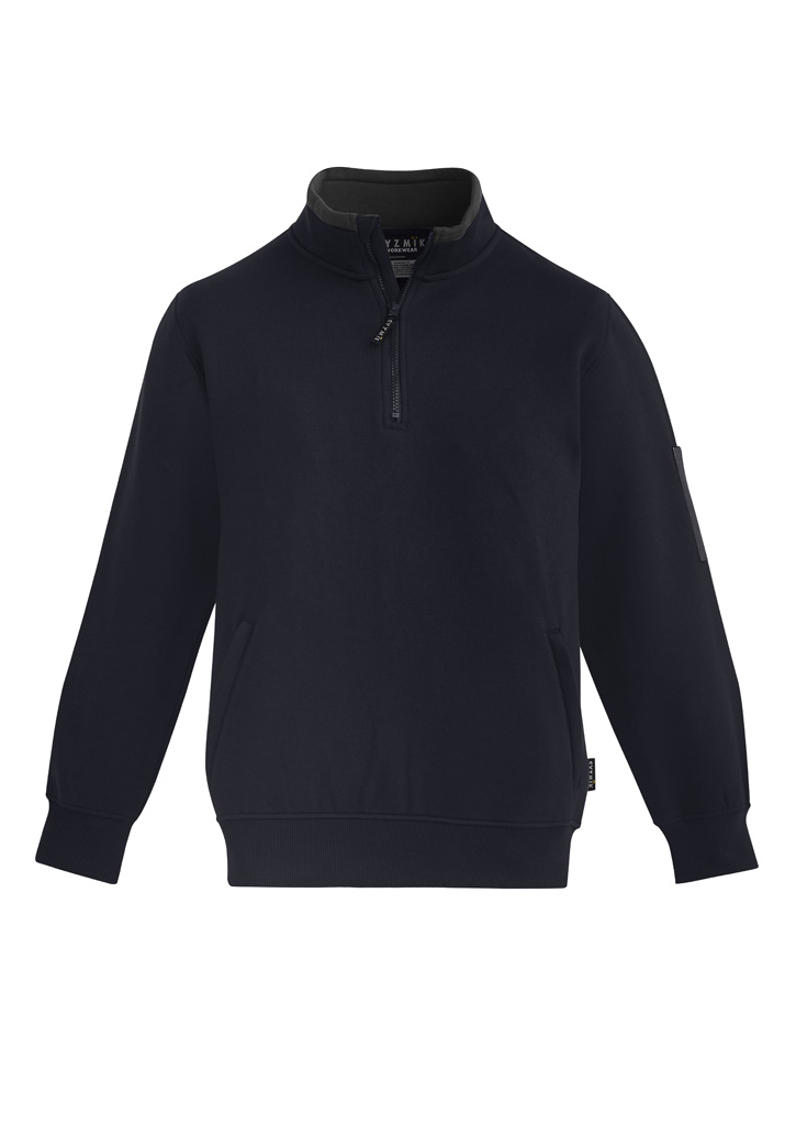 Unisex 1/4 Zip Brushed Fleece Pullover - Image 4