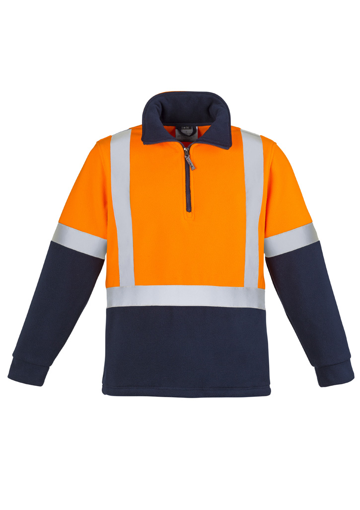 Unisex Hi Vis Polar Fleece Pullover - Shoulder Taped - Image 2