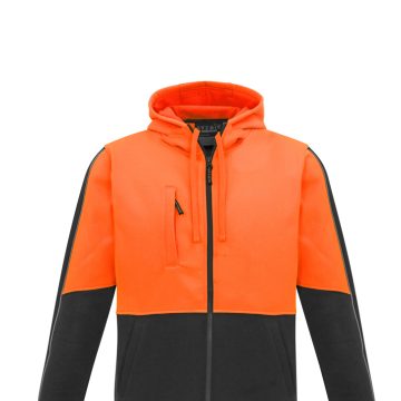 Unisex Hi Vis Full Zip Hoodie