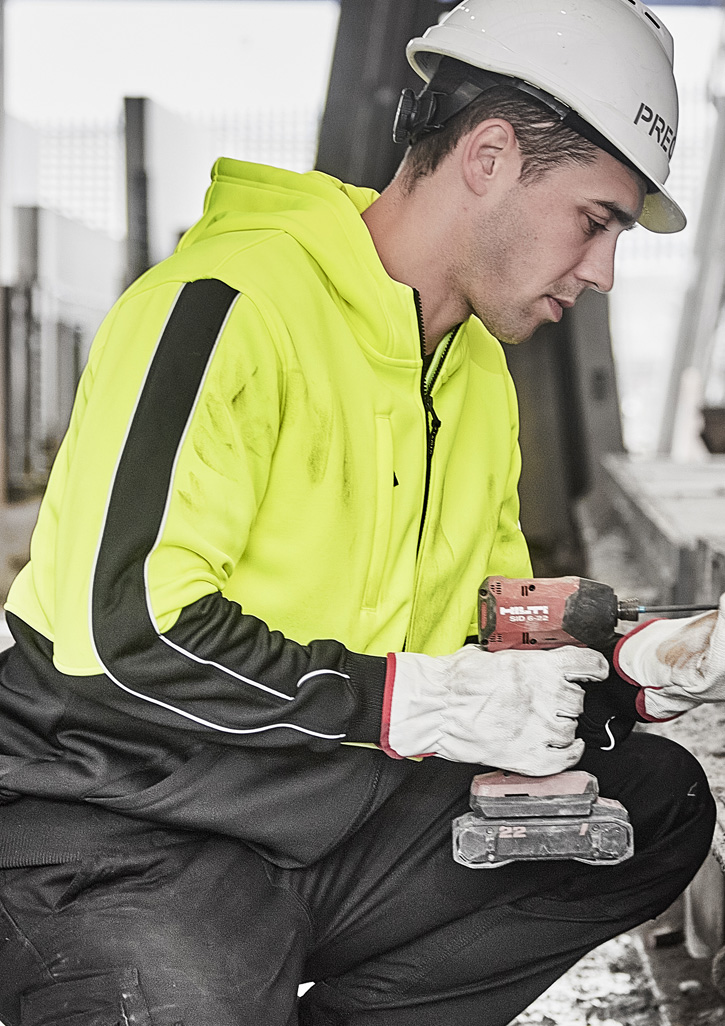 Unisex Hi Vis Full Zip Hoodie - Image 6