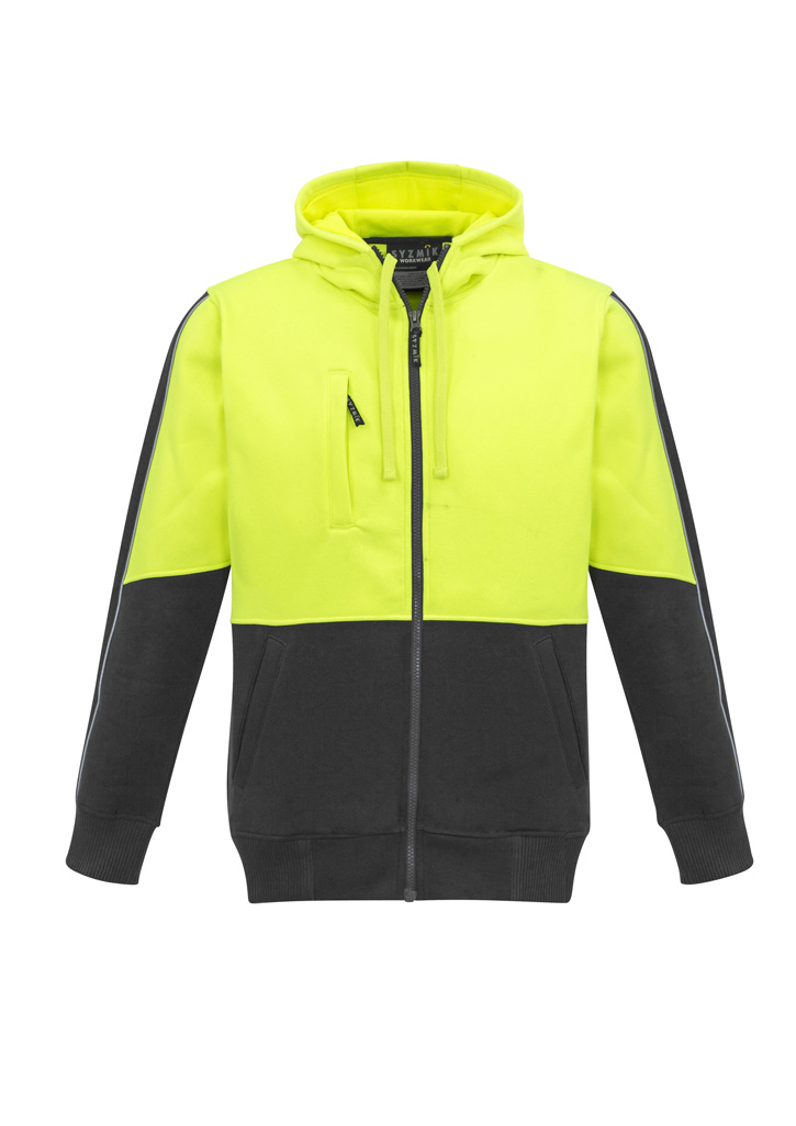 Unisex Hi Vis Full Zip Hoodie - Image 4