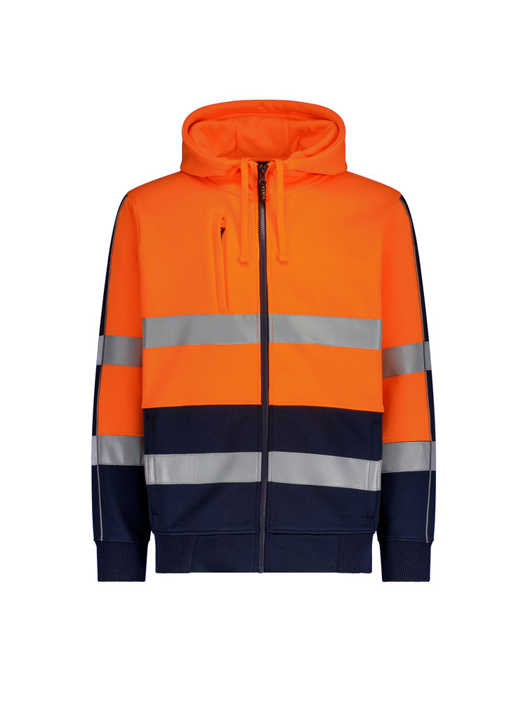 Unisex Hi Vis Full Zip Stretch Taped Hoodie - Image 12
