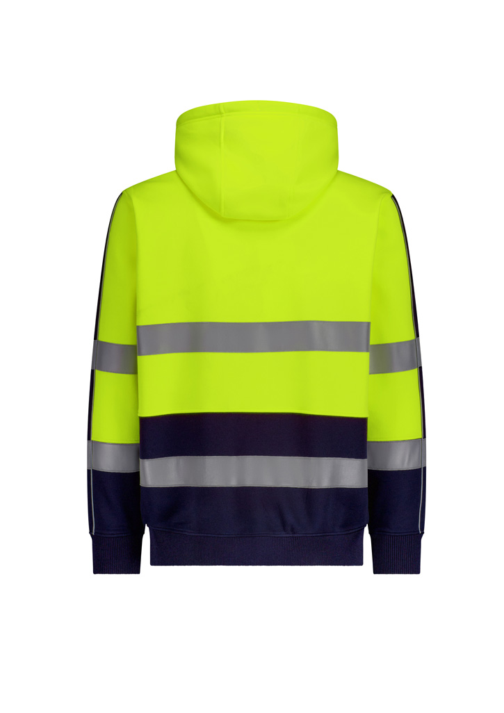 Unisex Hi Vis Full Zip Stretch Taped Hoodie - Image 7