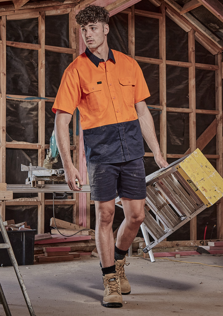Mens Hi Vis Short Sleeve Shirt - Image 5