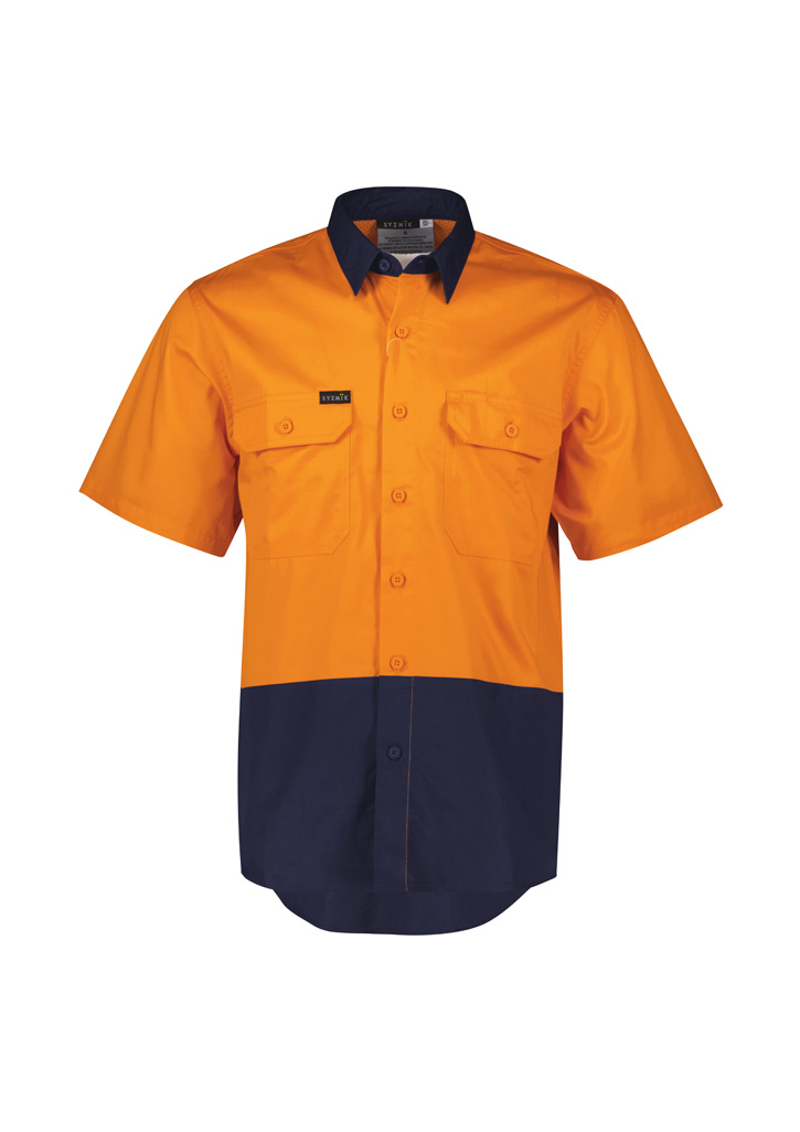 Mens Hi Vis Short Sleeve Shirt - Image 6