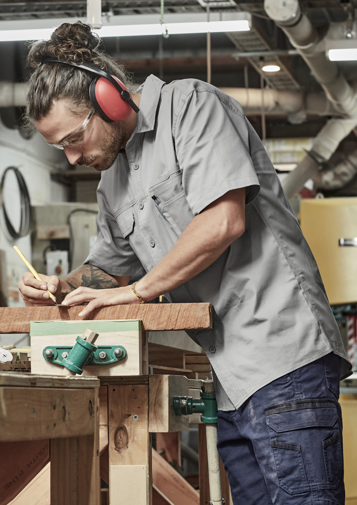 Mens Lightweight Tradie Short Sleeve Shirt - Image 5