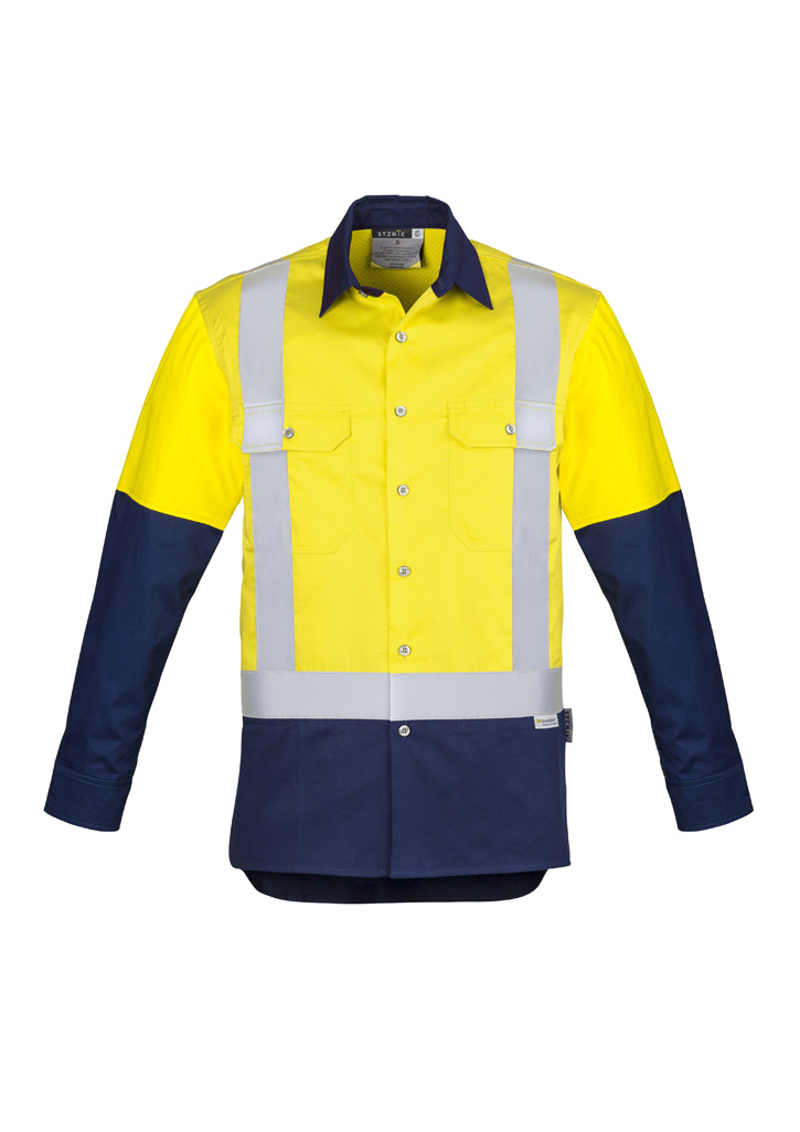 Mens Industrial Long Sleeve Shirt - Shoulder Taped - Image 4
