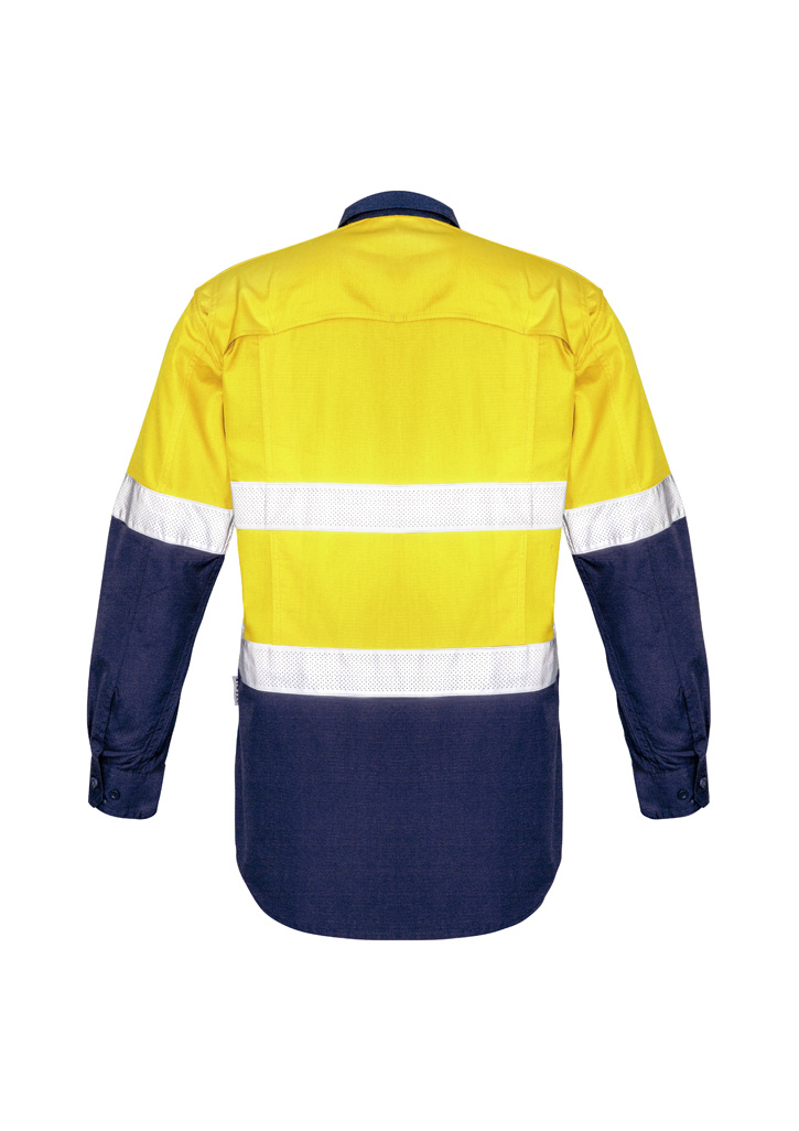 Mens Rugged Cooling Hi Vis Taped Long Sleeve Shirt - Image 7