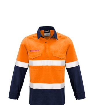 Mens FR Closed Front Hooped Taped Spliced Shirt