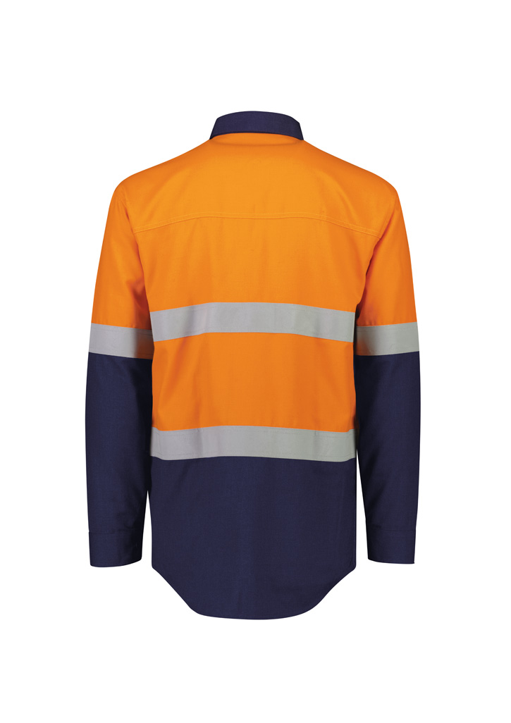 Mens Orange Flame Lightweight Ripstop Shirt - Hoop Taped - Image 11
