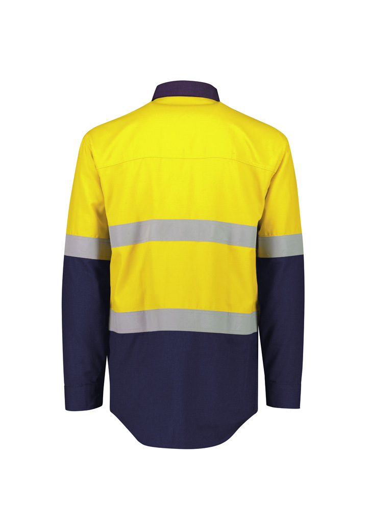 Mens Orange Flame Lightweight Ripstop Shirt - Hoop Taped - Image 9