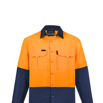 Mens Hi Vis Outdoor Long Sleeve Shirt