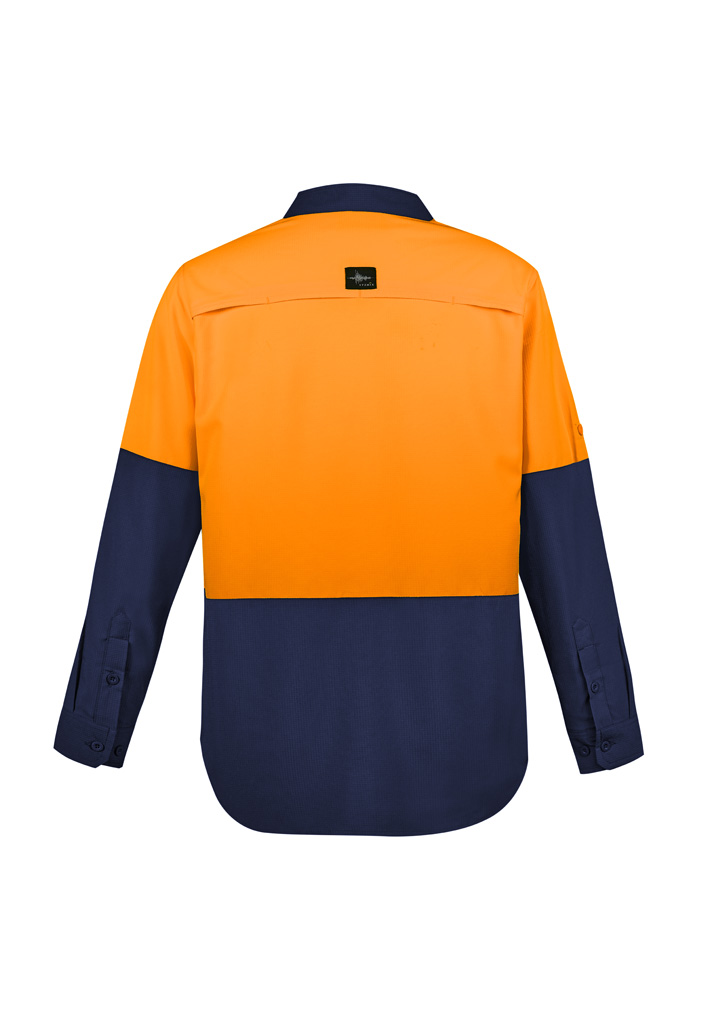 Mens Hi Vis Outdoor Long Sleeve Shirt - Image 3
