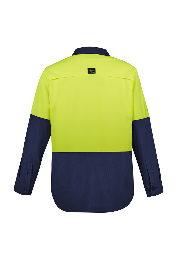 Mens Hi Vis Outdoor Long Sleeve Shirt - Image 6