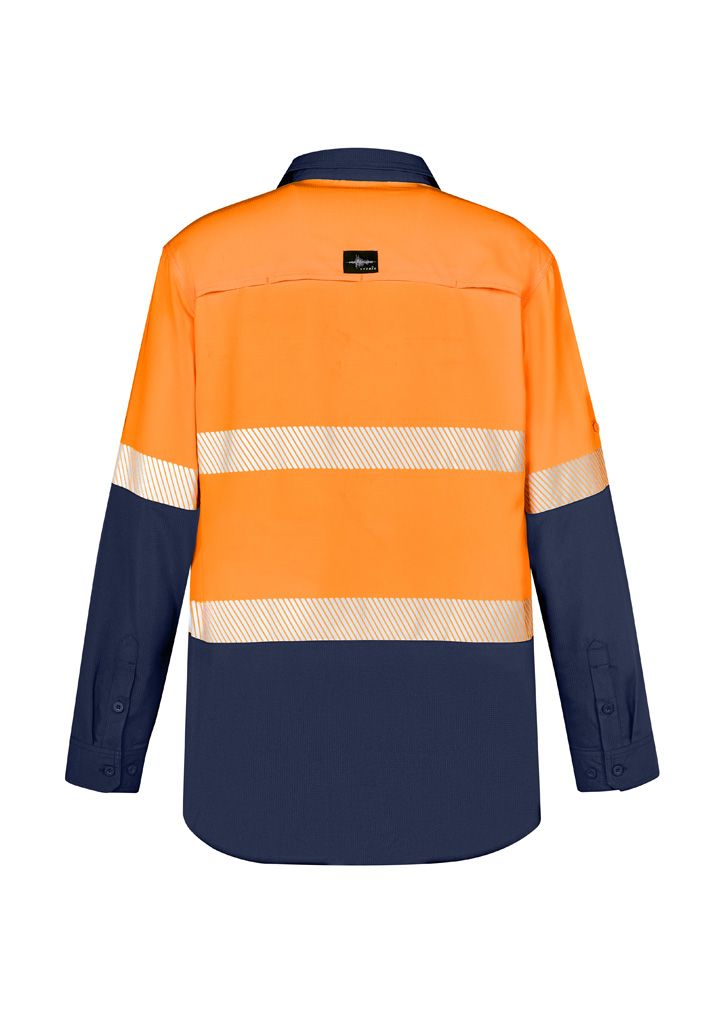 Mens Hi Vis Outdoor Segmented Tape Long Sleeve Shirt - Image 11