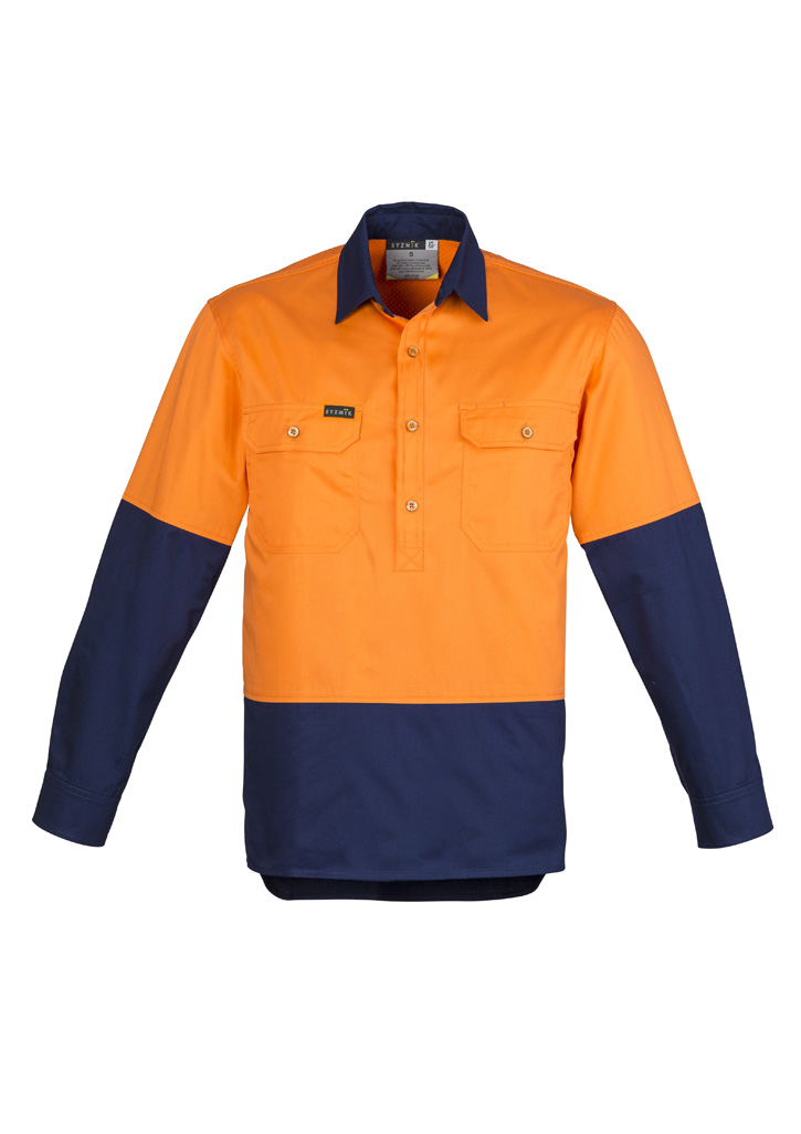 Mens Closed Front Long Sleeve Shirt - Image 6