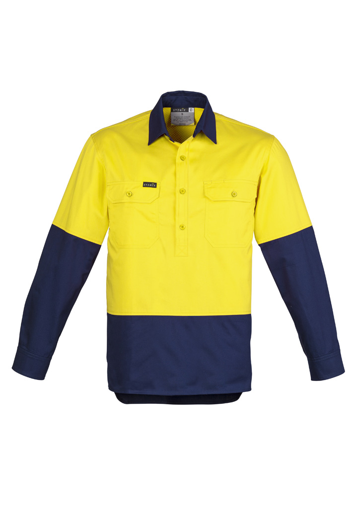 Mens Closed Front Long Sleeve Shirt - Image 4