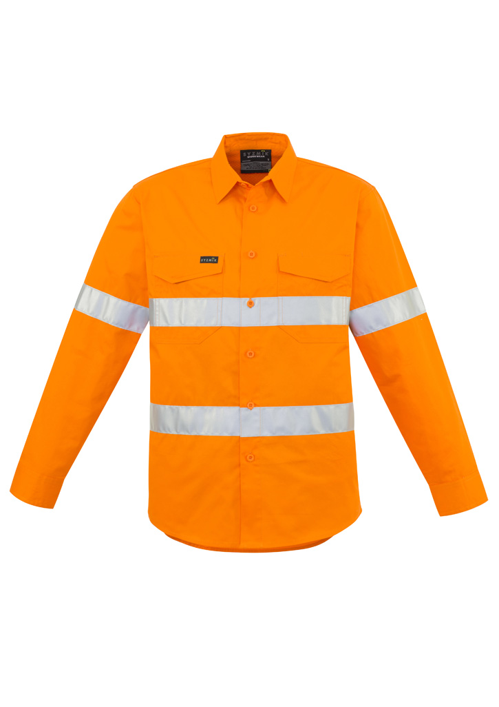 Mens Hi Vis Hoop Taped Long Sleeve Shirt - Image 2