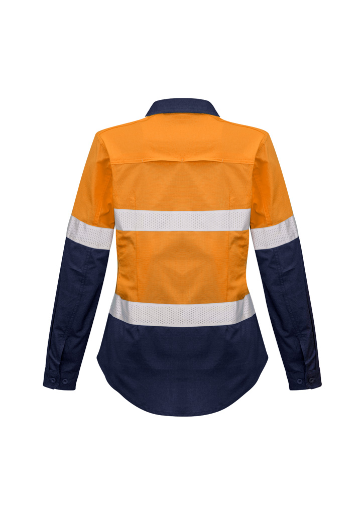 Womens Rugged Cooling Hi Vis Taped Long Sleeve Shirt - Image 7