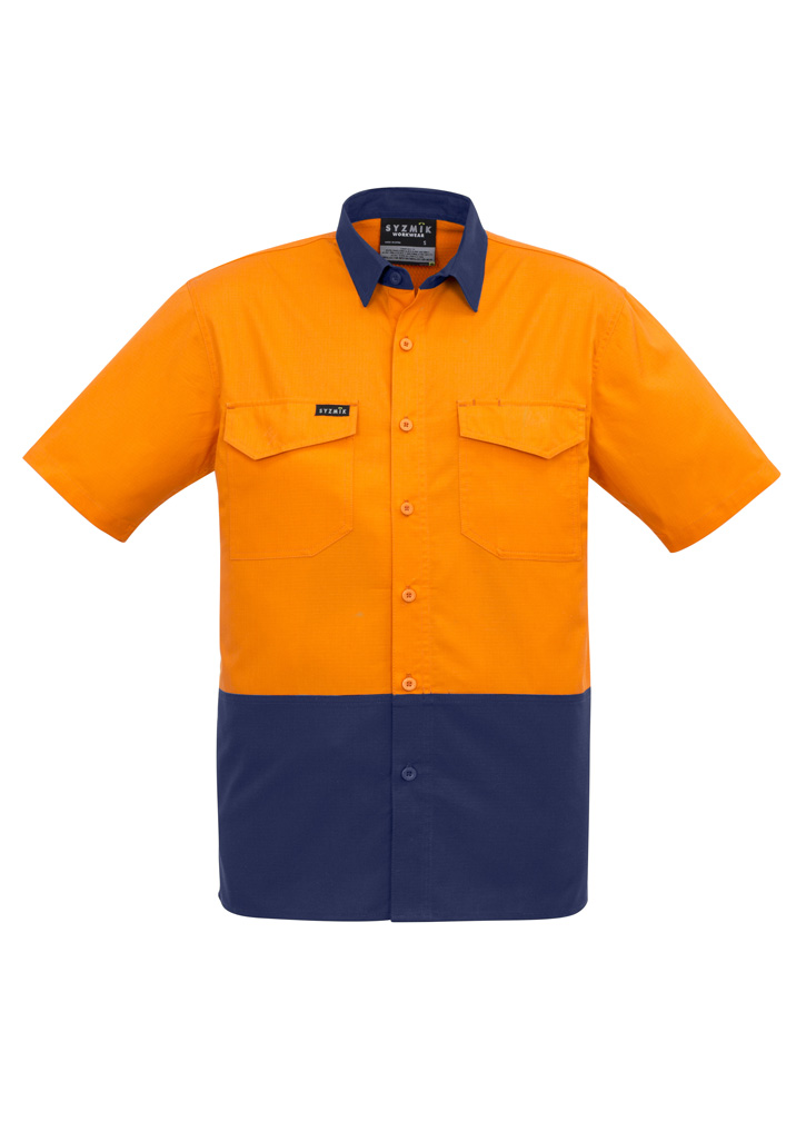 Mens Rugged Cooling Hi Vis Short Sleeve Shirt - Image 8