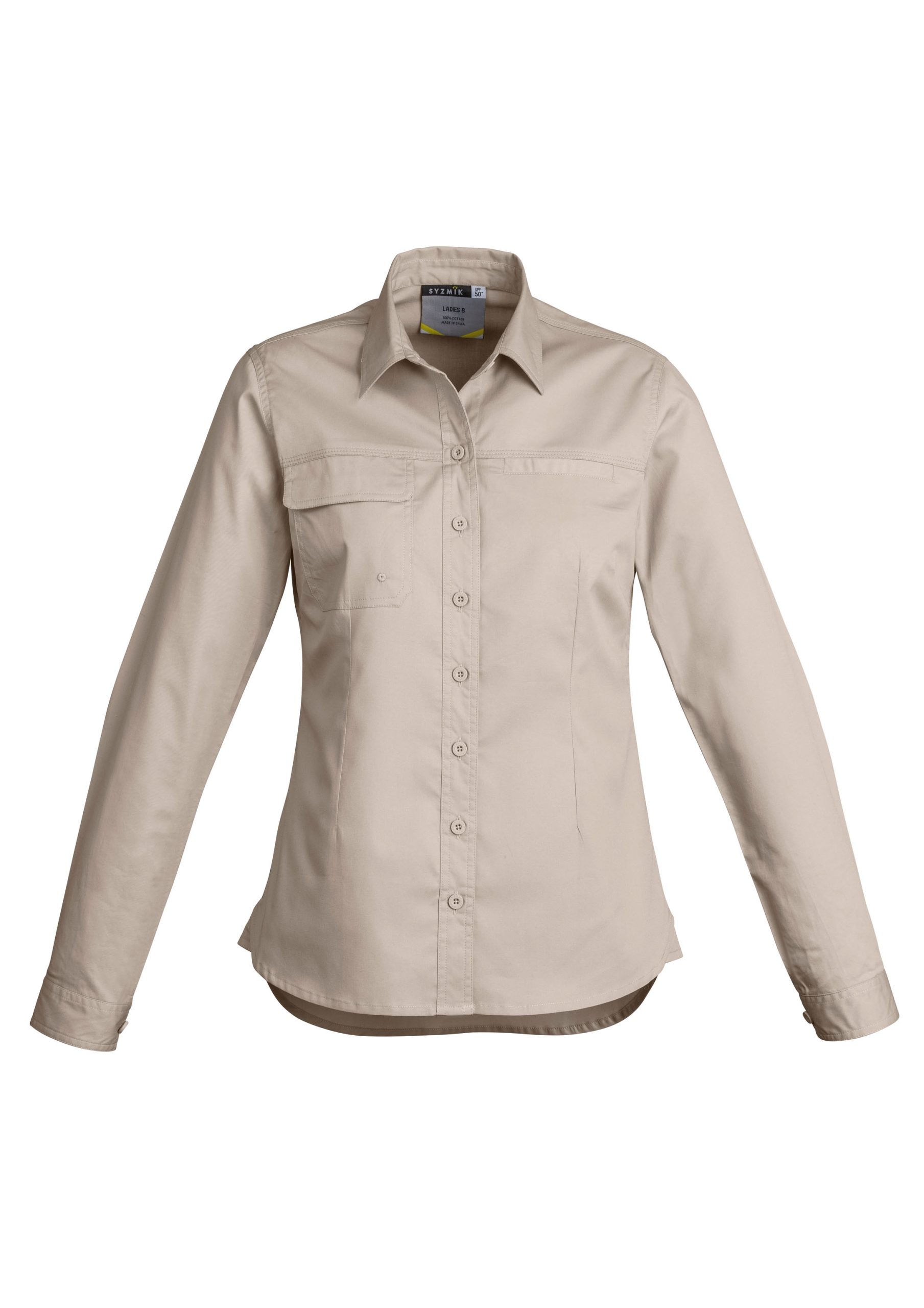 Womens Lightweight Tradie Long Sleeve Shirt - Image 2